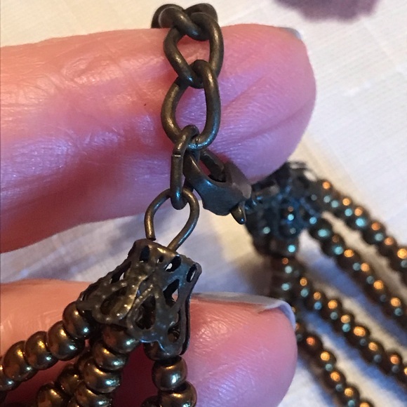 VINTAGE ABALONE NECKLACE FOUR GORGEOUS STRANDS - Picture 8 of 11